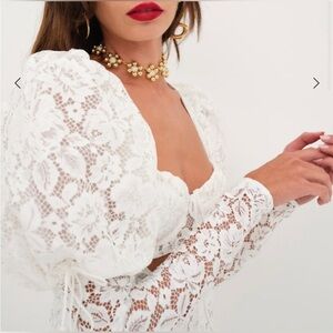 For love and lemons Frances Puff Sleeve Mini Dress NWT